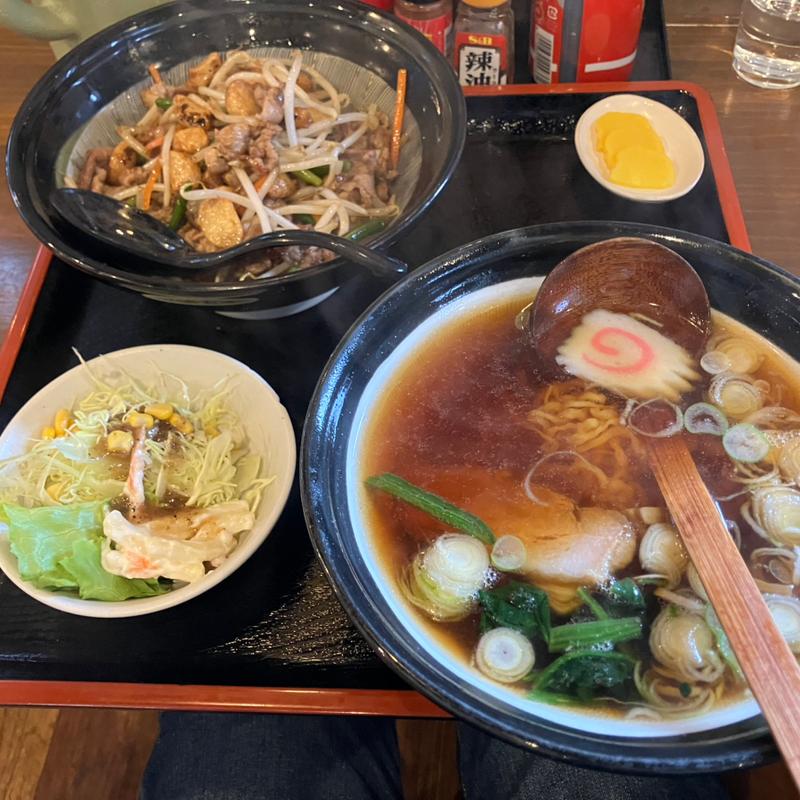 ニンニク丼セット(梅田飯店)