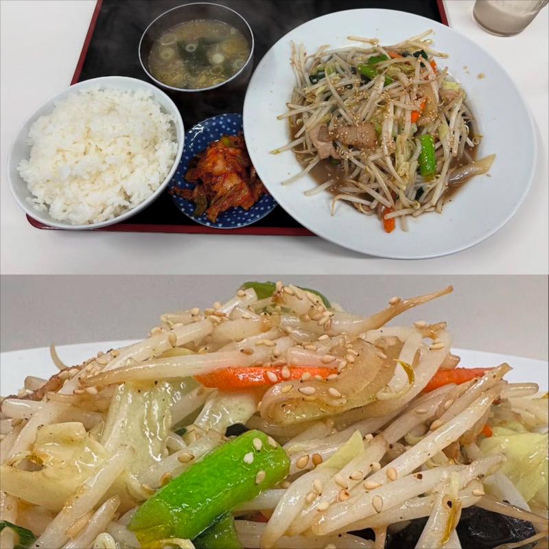 野菜炒め定食(ラーメンショップヤマト)