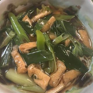 九条葱の餡かけ蕎麦