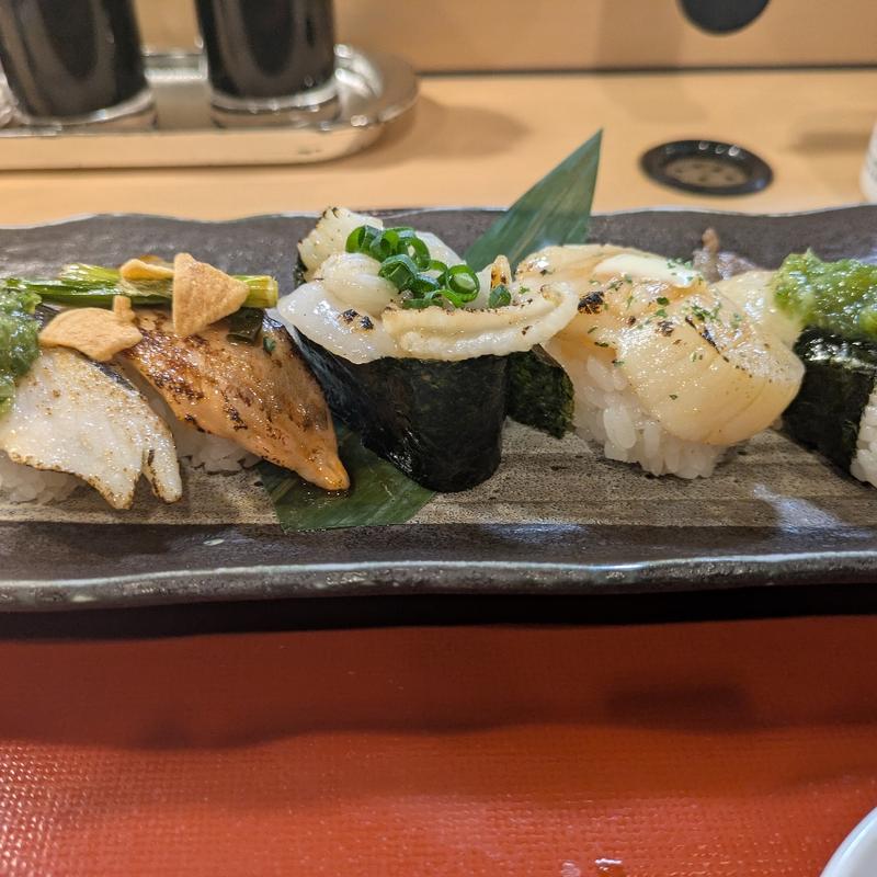 炙り5貫盛(うまい一丸鮨 本荘店 （一丸鮨）)