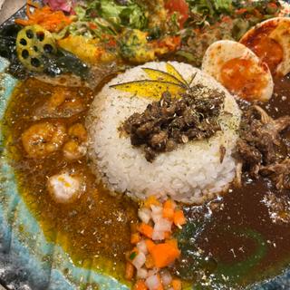 ボタニカリーとシュリンプカリー(BOTANI:CURRY（ボタニカリー）梅田店)