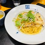 帆立と海老と湯葉のペペロンチーノ 京風だし仕立て(洋麺屋五右衛門 ジ アウトレット湘南平塚店)
