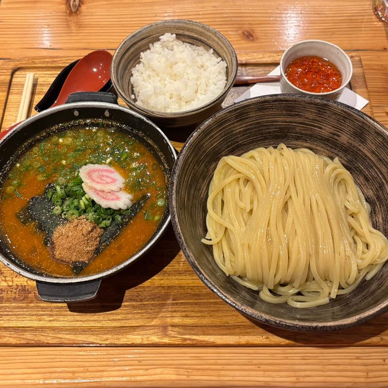 麺飯甘セット(元祖 めんたい煮こみつけ麺)