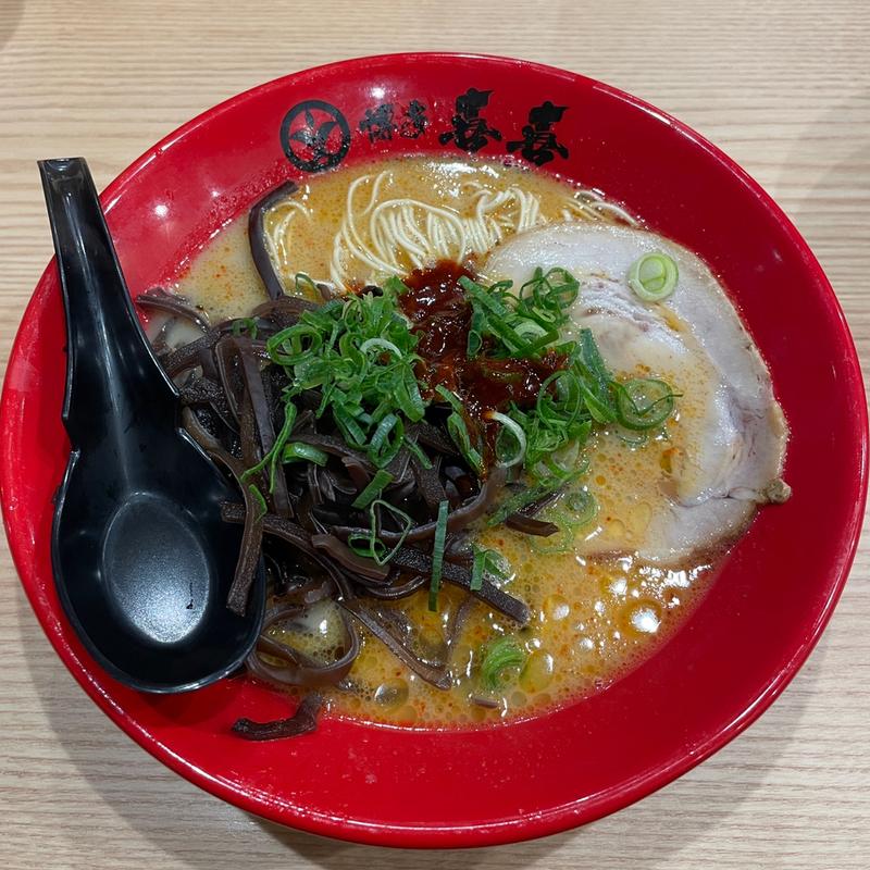 赤 キクラゲ(純粋とんこつ 博多喜喜 加治木バイパス店)