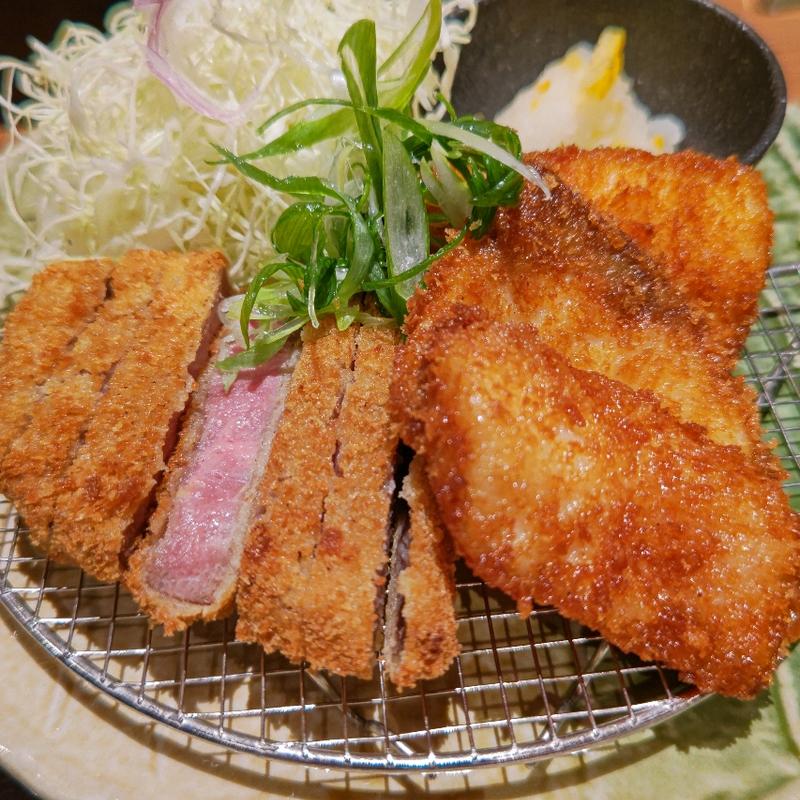 牛サーロインカツと寒ブリカツ膳(牛カツ京都勝牛 コレットマーレみなとみらい店)