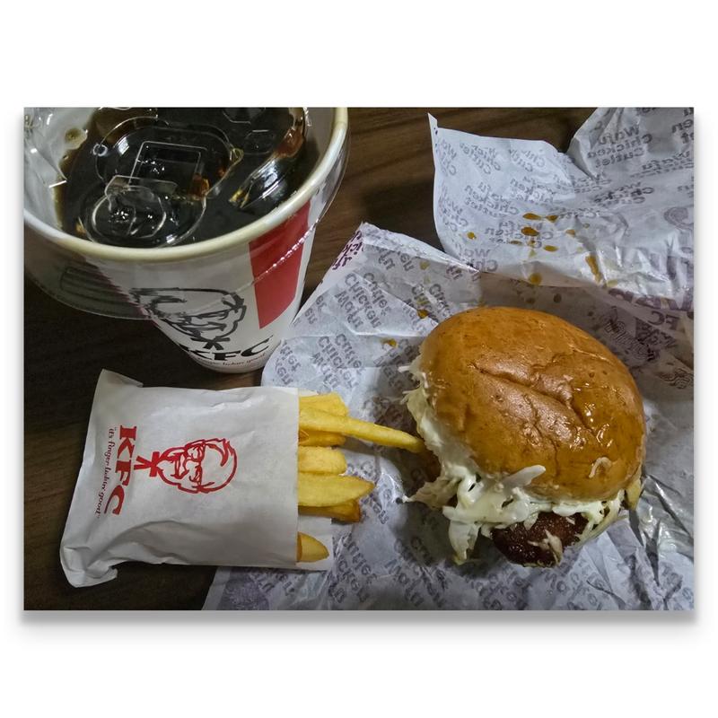 和風チキンカツバーガーセット(ケンタッキーフライドチキンショップス市川鬼高店)