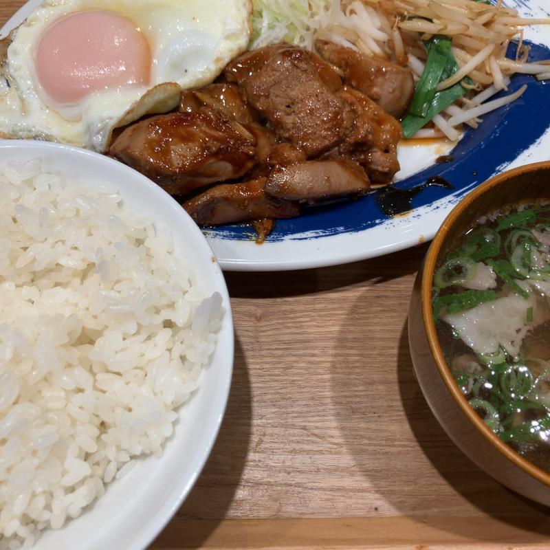 レバテキ定食(肉めし岡もと 溝の口店)