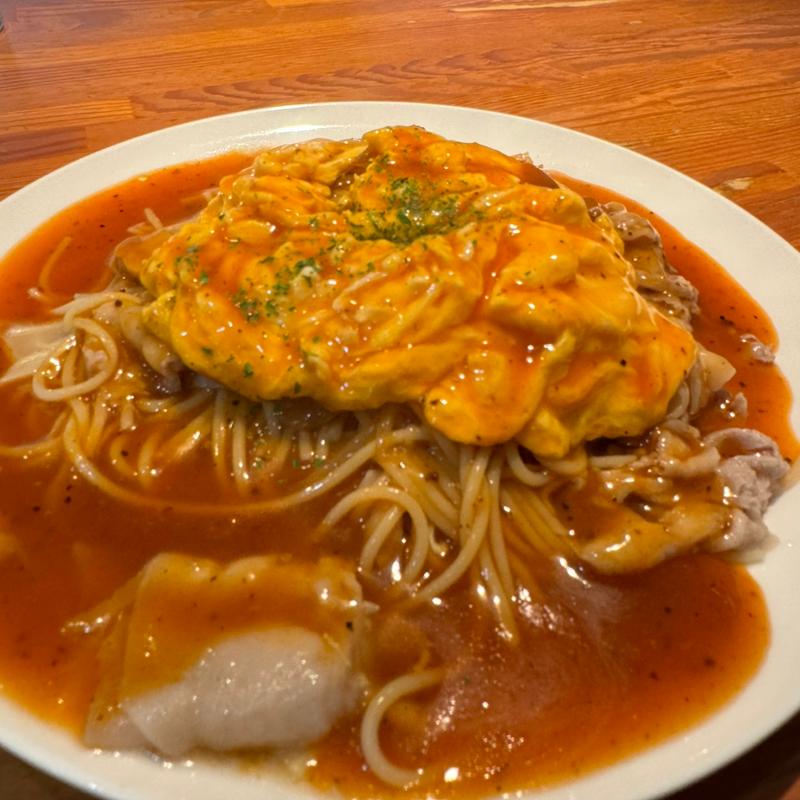 オムレットポークのピリ辛あんかけ(Pasta&Cafe Baku)