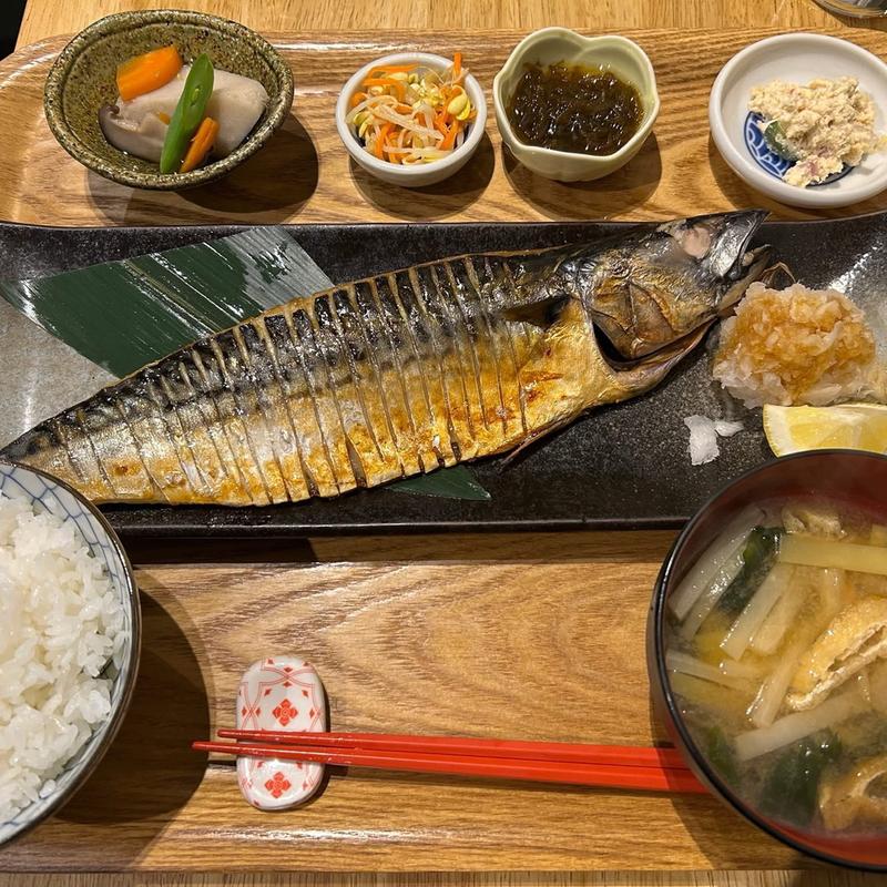 鯖文化干し定食(西荻もがめ食堂)