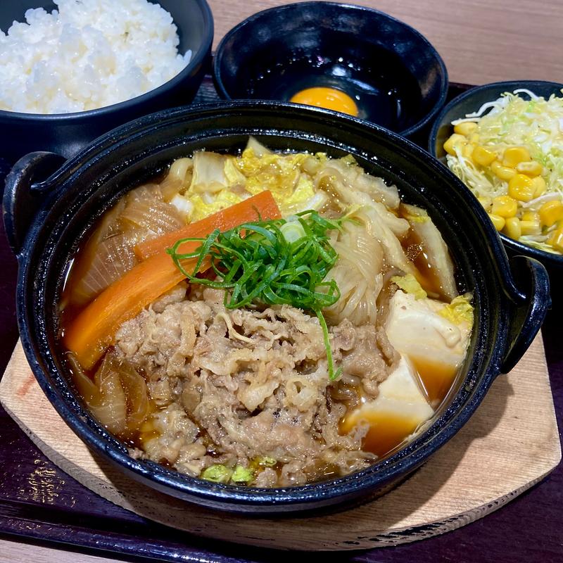 牛すき鍋定食(肉丸商店 ららぽーと堺)