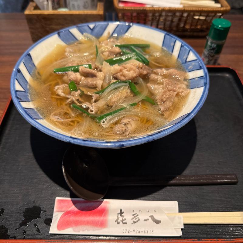 肉そば(たらいうどん 喜多八)