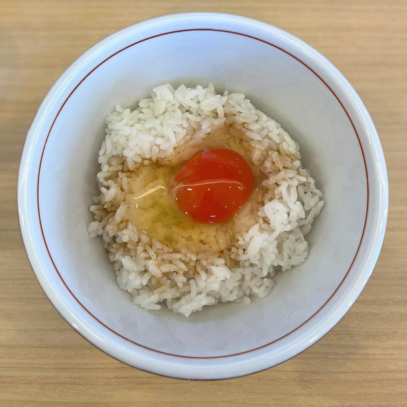 真っ赤卵のTKG(中華そば なんぶ庵)