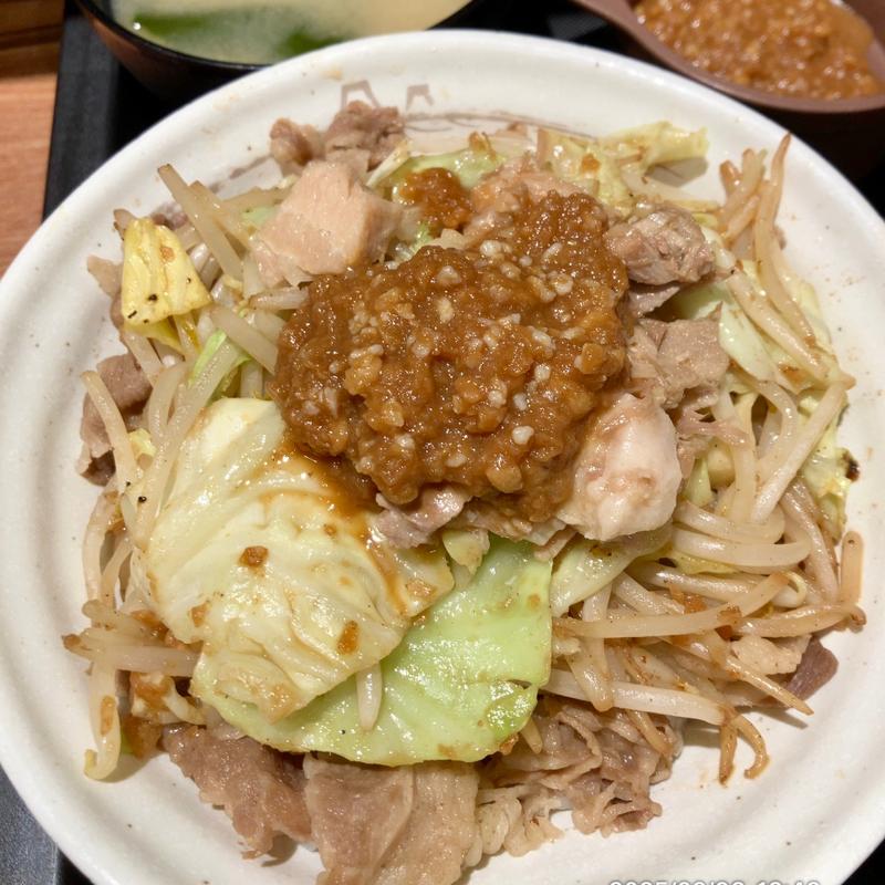 ニンニク野菜牛めし(松屋 山科店 )