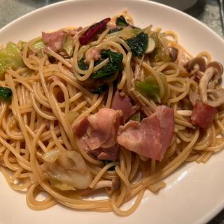 きのことベーコンの和風パスタ