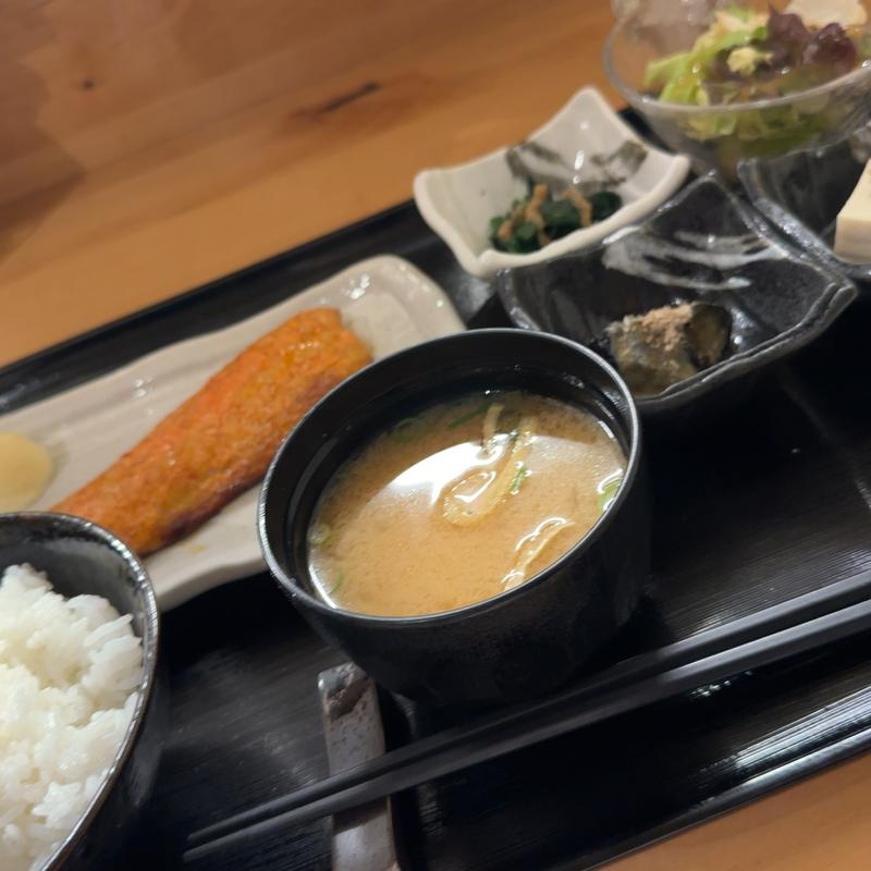 九州博多の鯖明太子漬け定食(ニシハチ食堂)