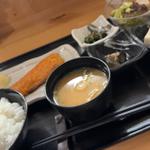 九州博多の鯖明太子漬け定食