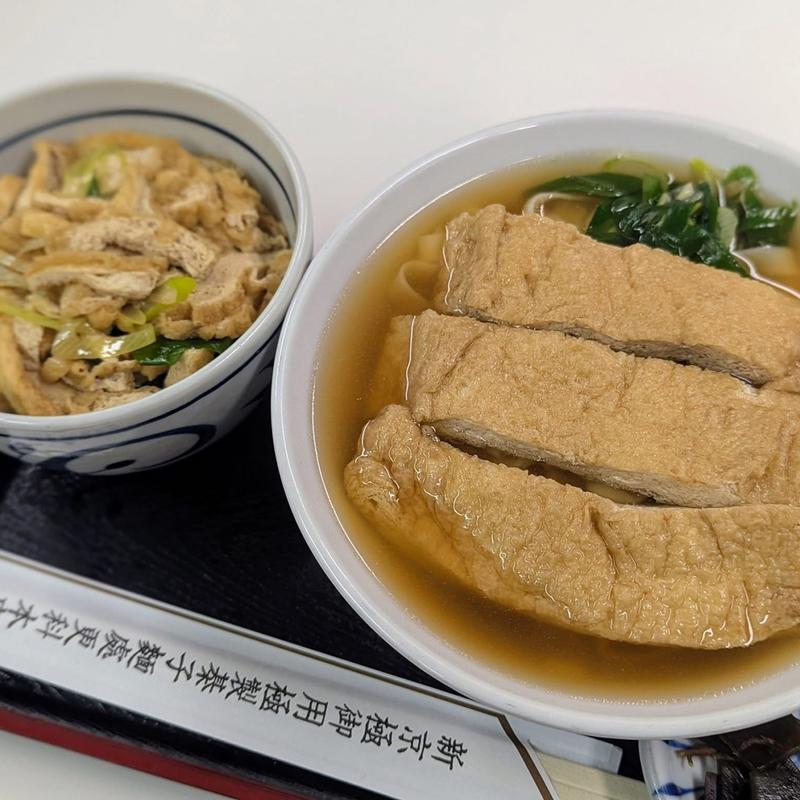 きつねきしめん ミニきつね丼(更科本店)