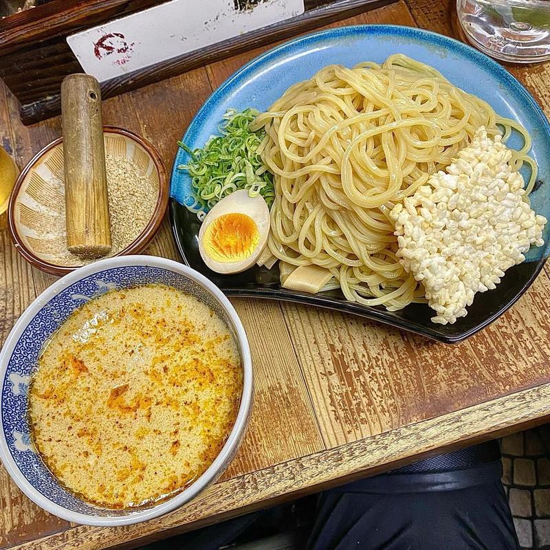 白ごま坦々つけ麺 2辛い 大盛(無料)1.5玉(坦々つけ麺　ごまゴマ )
