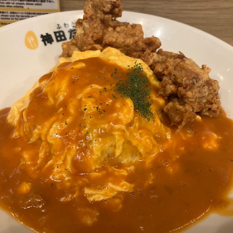 オマール海老オムライス唐揚げトッピング(オムライス専門店神田たまごけん池袋立教通り店)