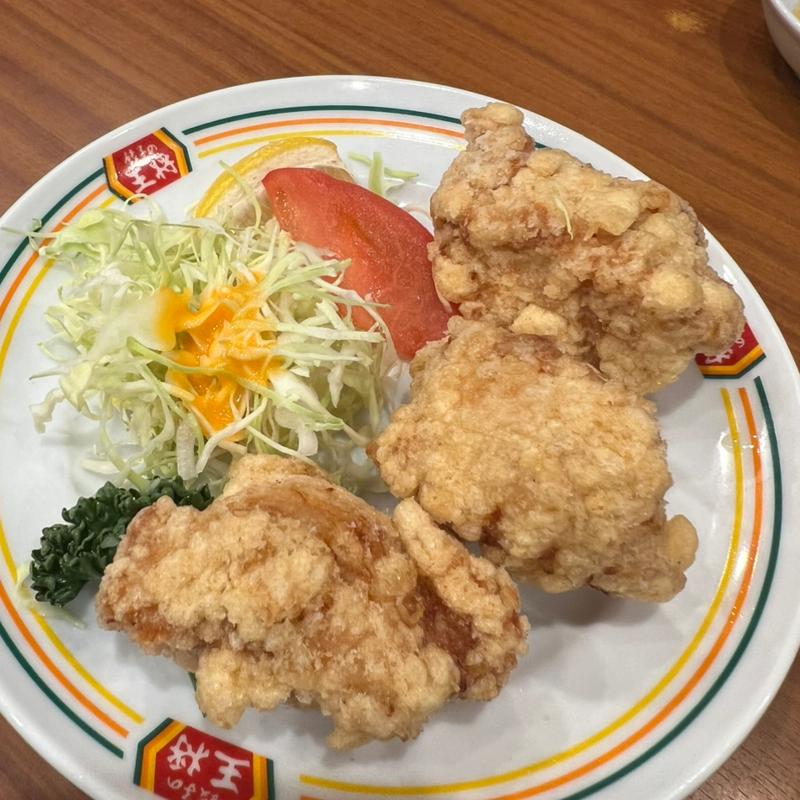 鷄の唐揚げジャストサイズ(餃子の王将 三木店)