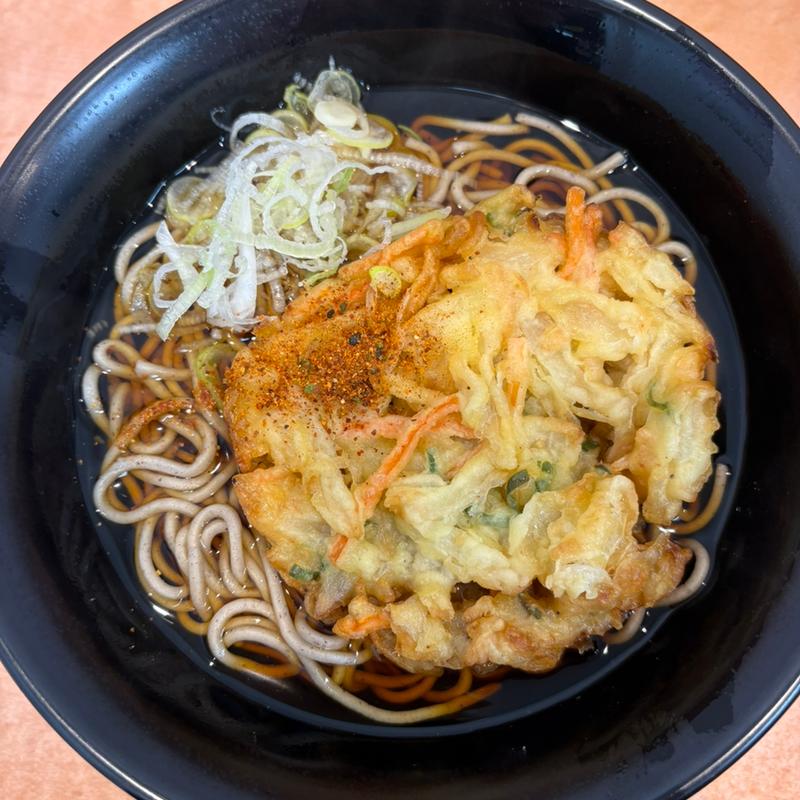 かき揚げそば(駅そば 清流そば 立川3・4番線ホーム)