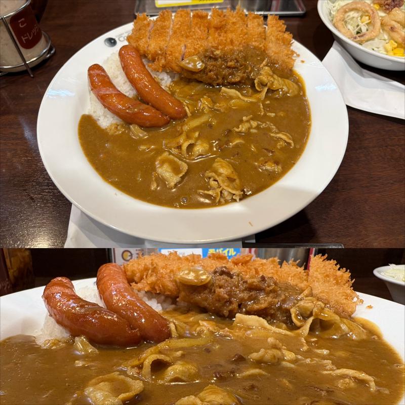 ZANMAI・ポークカレー (手仕込とんかつ、ソーセージ、豚しゃぶ)(CoCo壱番屋 二俣川駅前店)