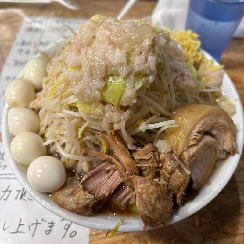 ラーメン うずら ヤサイ アブラ しょうが(自家製麺まさき(非乳化))