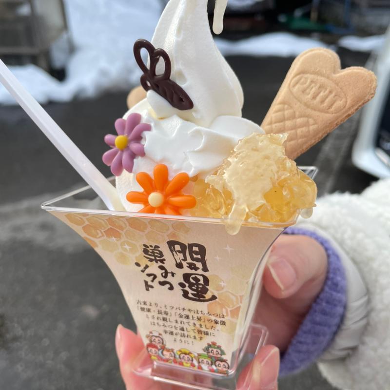 開運巣みつソフト(山のはちみつ屋)