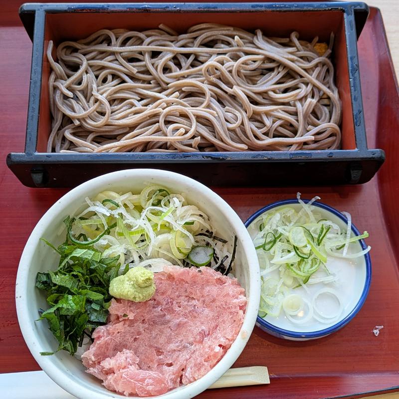 ネギトロ丼セット(そばじ アトレ川崎店)