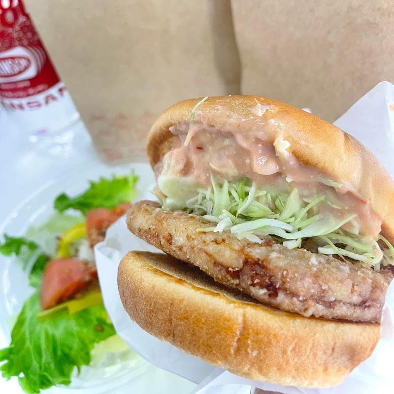 明太チーズのとり竜田バーガー タルタル仕立て(モスバーガー用賀店)