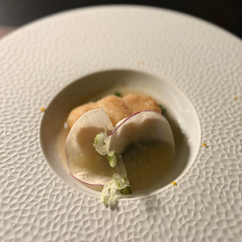 寒鱈 春菊聖護院かぶ(TENJIN オールデイダイニング)