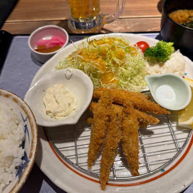 芦ノ湖わかさぎフライ定食(田むら銀かつ亭 ハルネ小田原店)