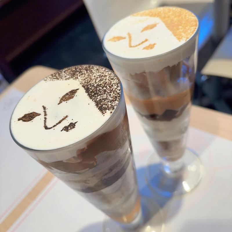 ほうじ茶パフェ&きなこパフェ(よーじやカフェ　嵯峨野嵐山店)