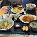 牡蠣づくし定食(かき小屋小江戸)