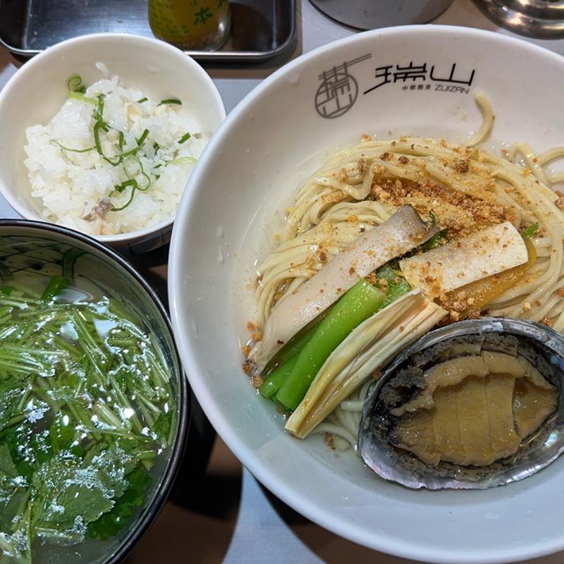 鮑とカラスミの鯛出汁つけ蕎麦(中華蕎麦 瑞山)