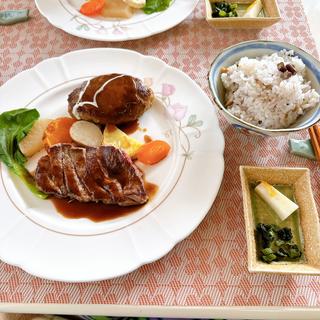 ステーキ&ハンバーグランチ