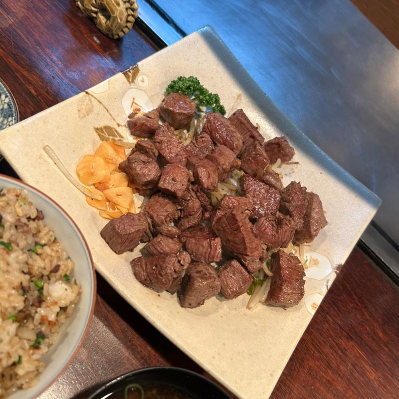 ステーキ定食B(ヒレ)(うさみ亭)