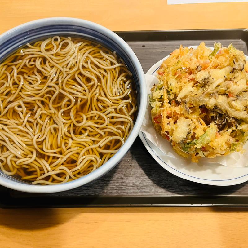 紅生姜も舞茸のかき揚げそば(生そば/うどんウエスト千代町店)