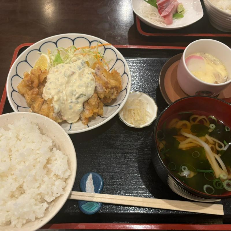 チキン南蛮定食(うめぇ～処てげ 上本町 居酒屋)