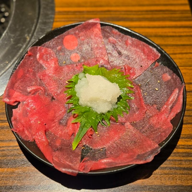 タン先の極薄切り(万両 東天満店)