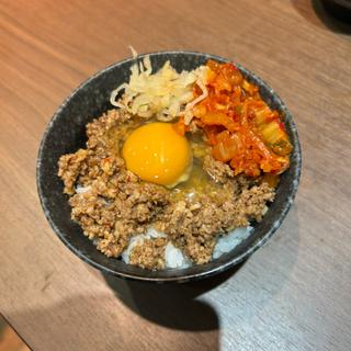 食べ放題のライス＋そぼろ＋キムチ(感動の肉と米 川口店)