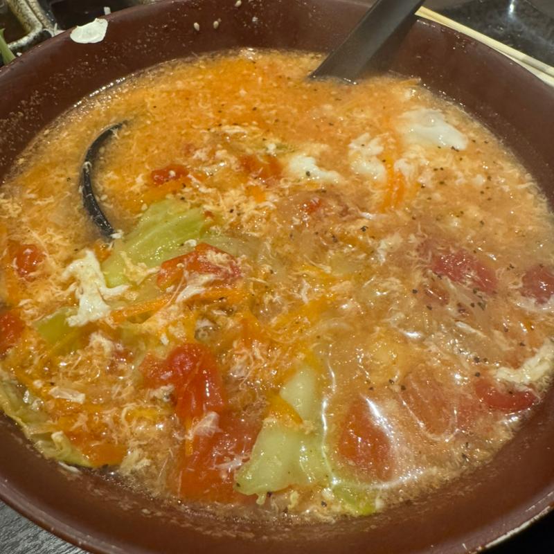 トマトとたまごのスープ(馬ござる)