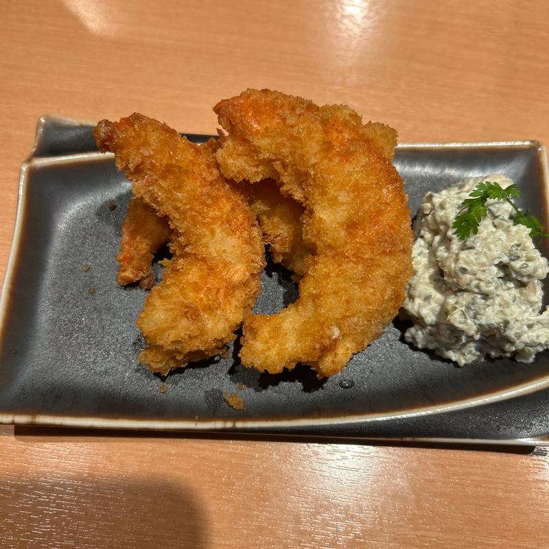 ひとくち海老フライ〜茗荷白しば漬けタルタル(ヱビスバー 札幌アピア店 (YEBISU BAR Sapporo Apia))