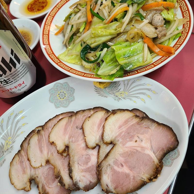 チャーシュー 野菜炒め(永楽　そば店 （【旧店名】中華そば 永楽）)