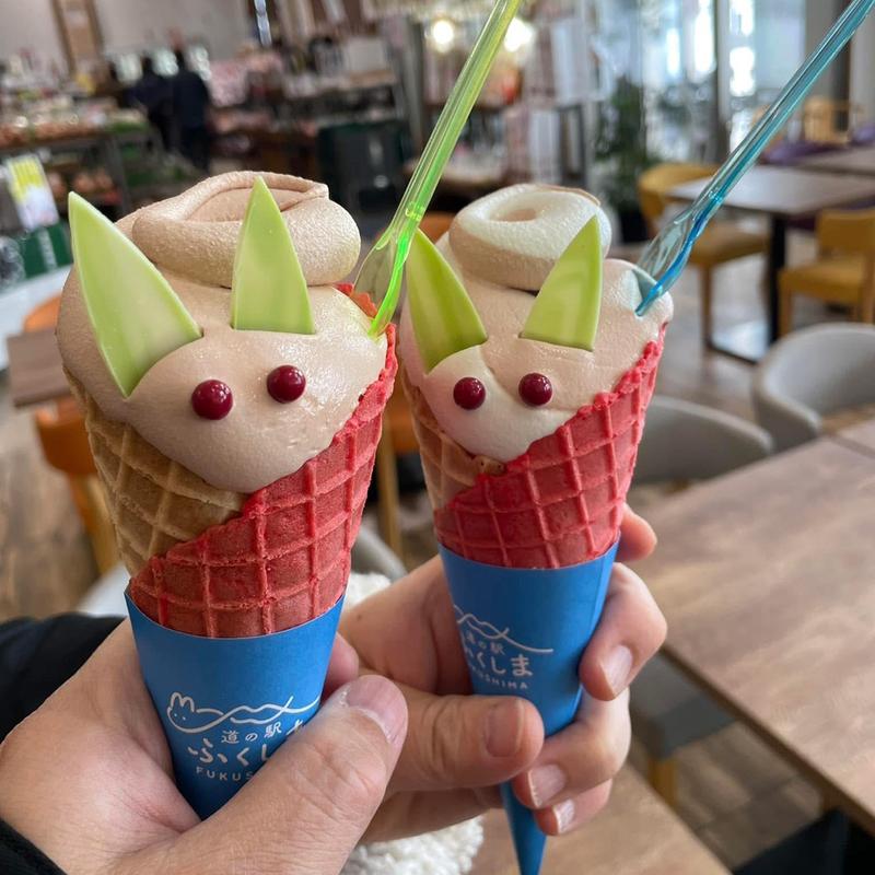雪うさぎソフト(あづまキッチン（道の駅 ふくしま）)