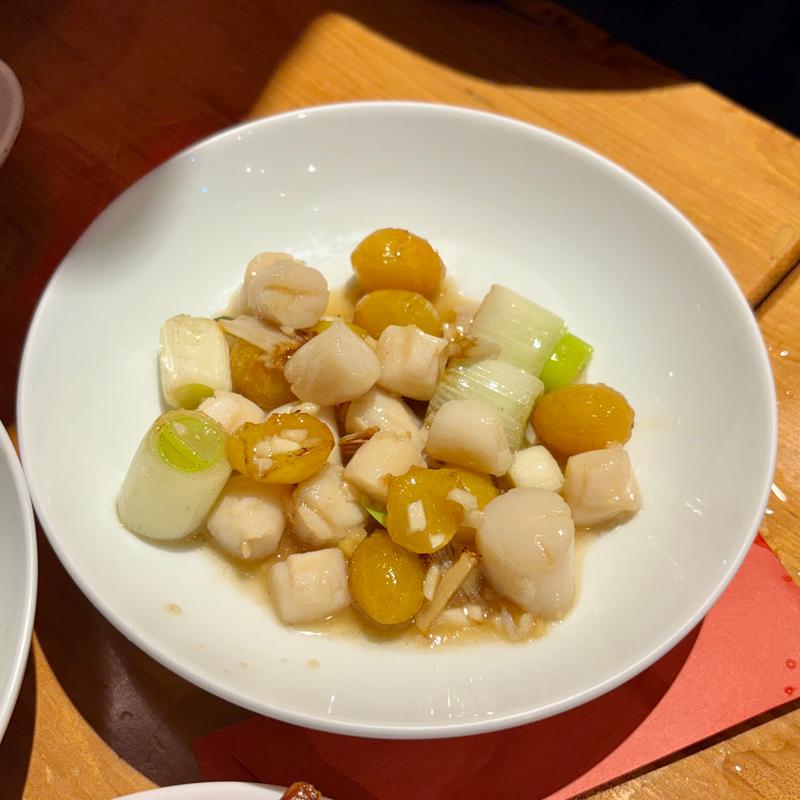 小柱と銀杏の炒め(小皿中華料理 マルチュー)