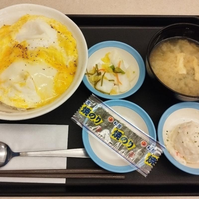 とろっとたまご丼 ライス大盛、ポテサラ(松屋 お花茶屋店 )