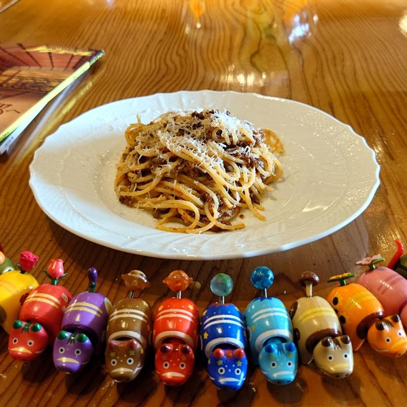 和牛100%ミートソーススパゲッティパルミジャーノがけ(リストランテ マルテッロ)