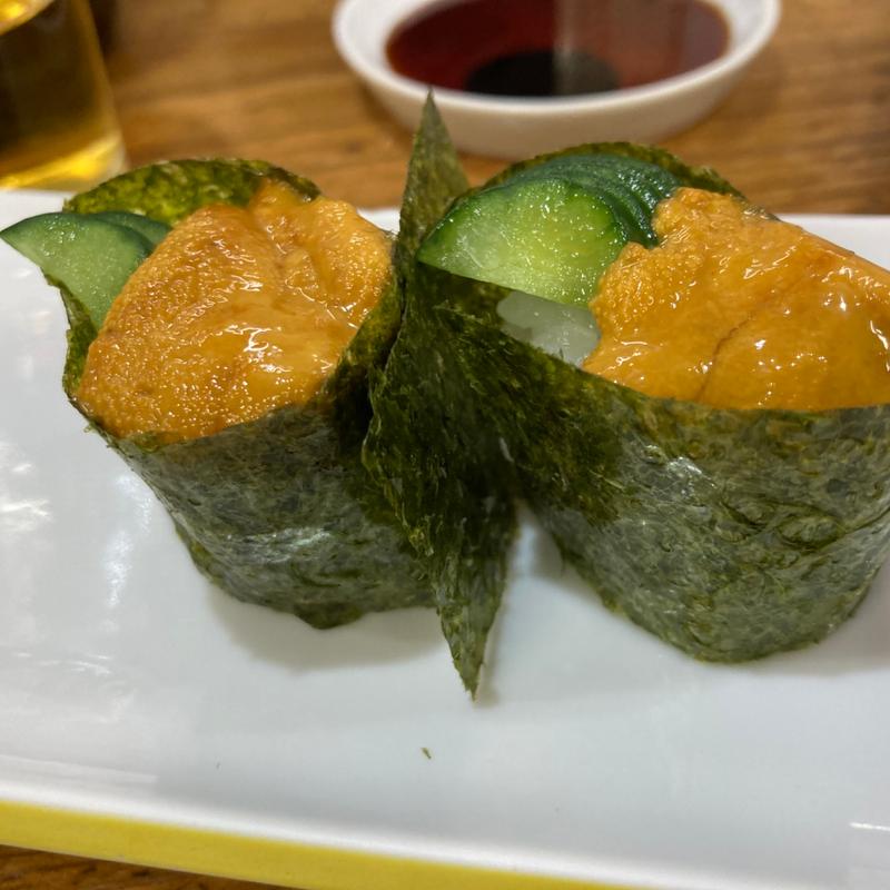 うに2貫(丸天寿司)