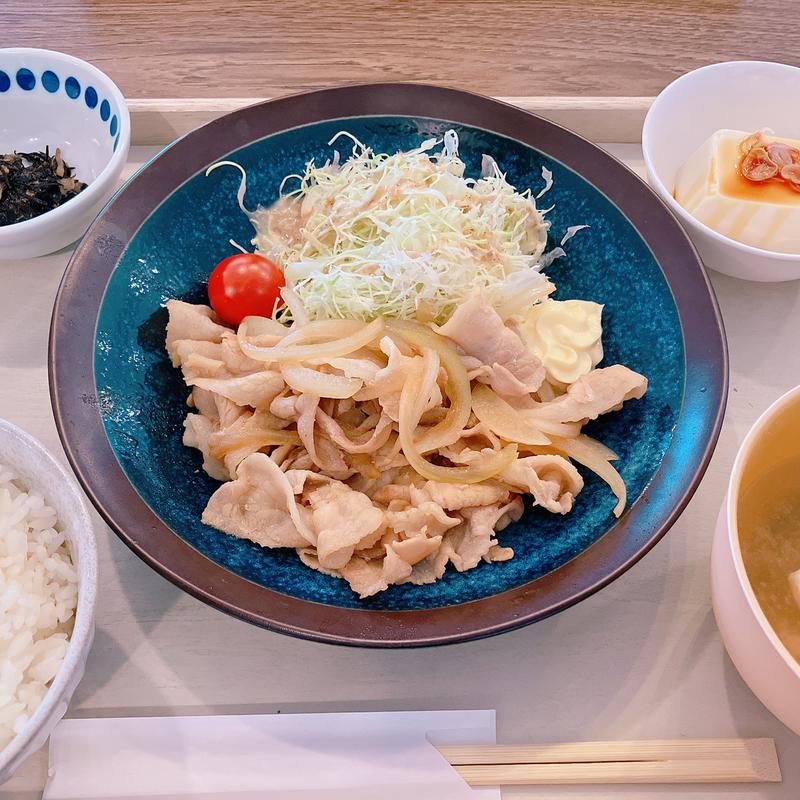 生姜焼き定食(しらうみ食堂)